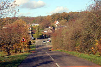 The main part of the village seen from the south November 2009
